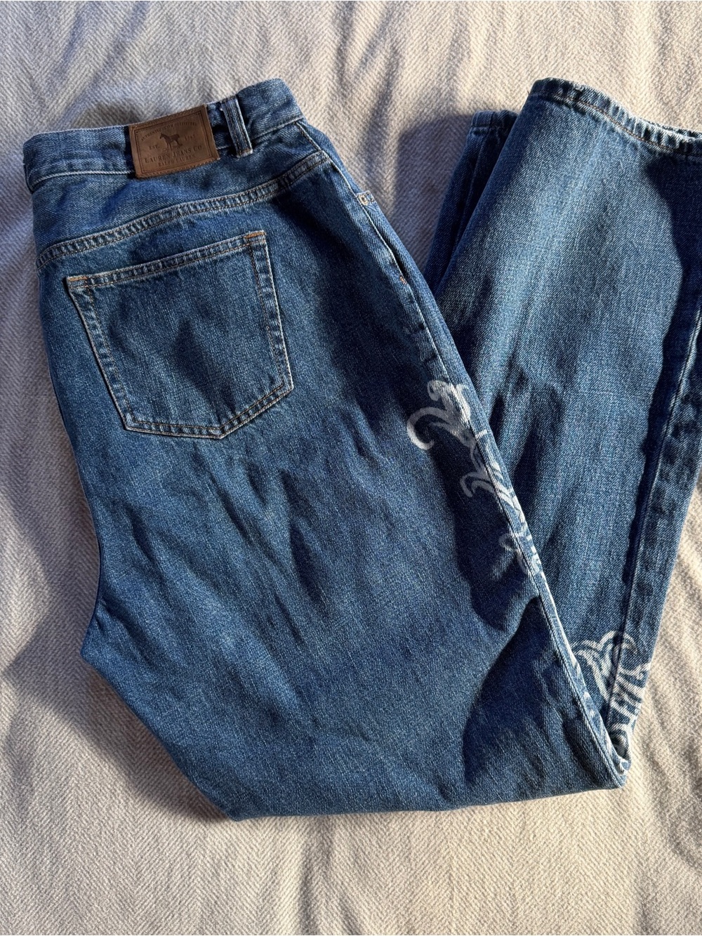 Ralph Lauren Women’s Denim Jeans with Paisley Print